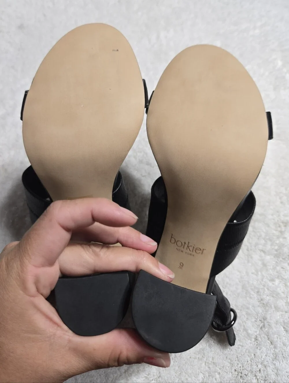 Botkier New York Gisella Black Ankle Strap Sandal Sz 9 Like New
